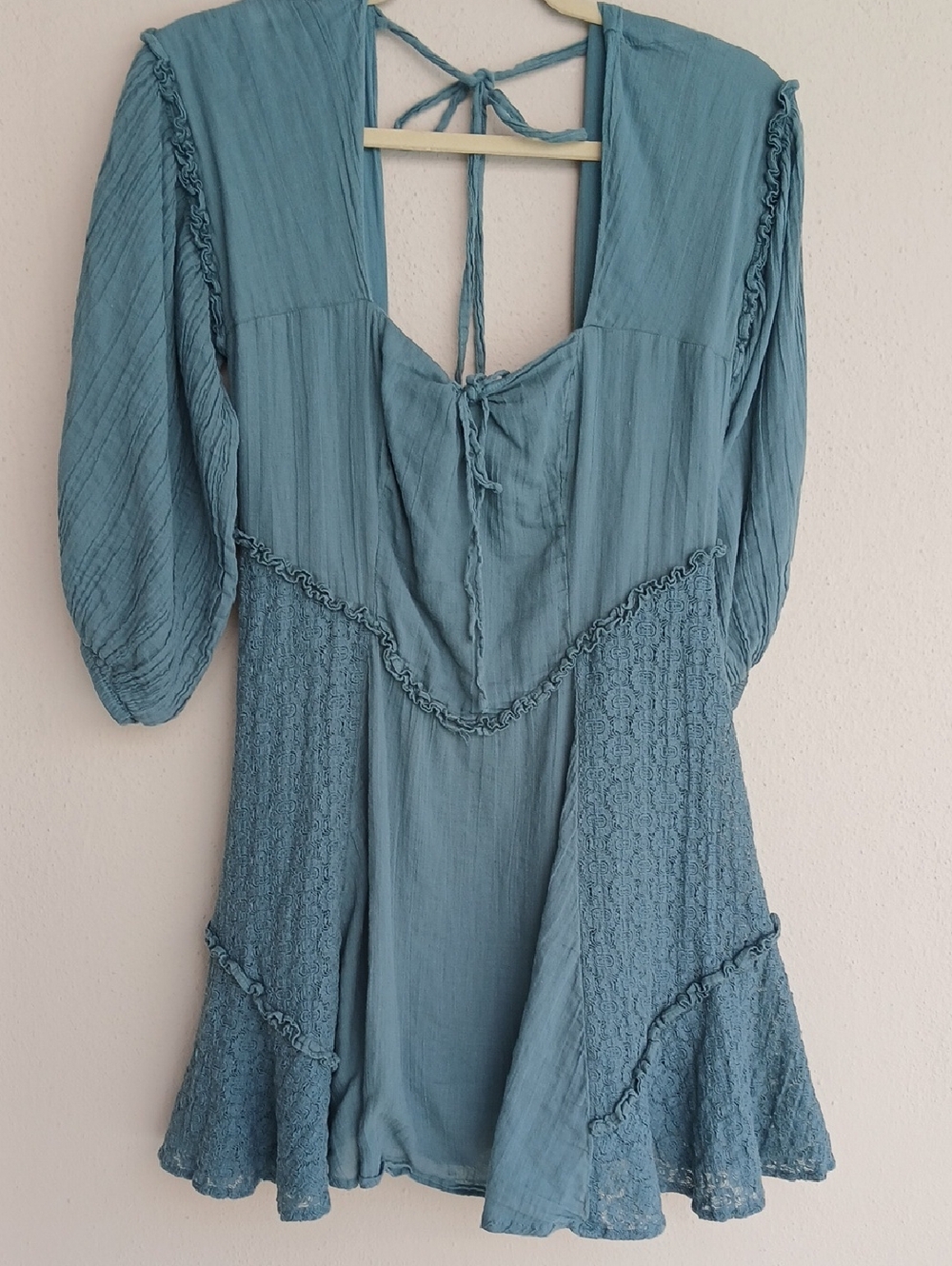 Free-est Free People Juniper Mini Dress Sagebrush Green Medium - Picture 2 of 10